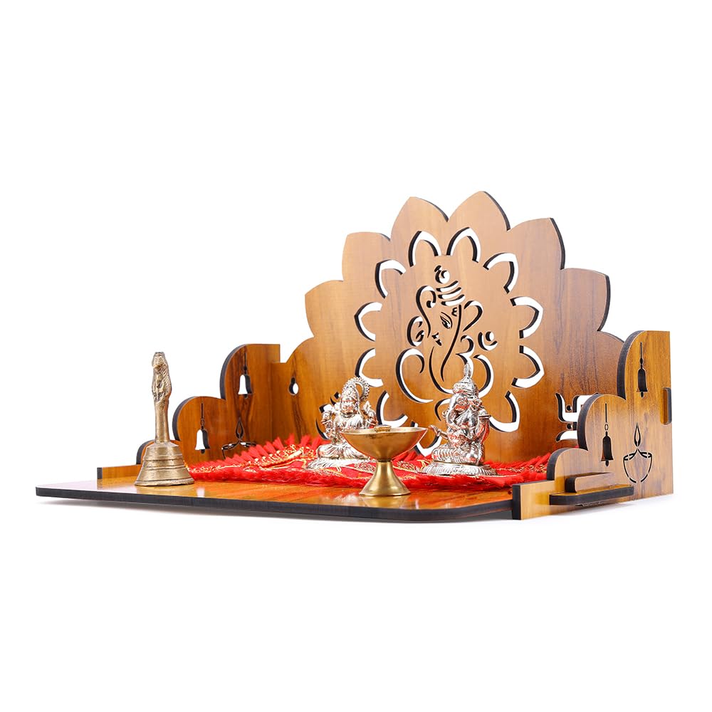 Sehaz Artworks Pooja Mandir for Home | Puja Mandir for Home Wall Mounted | Wooden Temple | Pooja Stand | Temple for Homes