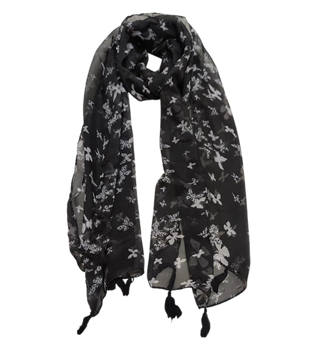 FLIHAUT Women’s Chiffon Georgette Printed Scarf/Stole Combo Pack of 5 | Lightweight Multipurpose Fashion Scarves for Casual, Office & Party (50x172 cm)