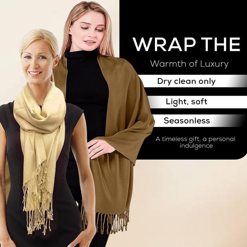Graziemille Pure Pashmina For Women OMBRE MILITARY/GRASS XL