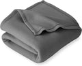 VAS COLLECTIONS 300 TC All Season Solid/Plain Light Weight Polar Fleece Double Bed Blanket (230 x 230 cm, Grey, Skin Friendly) Kafalo