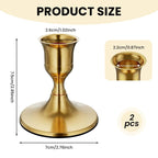HASTHIP® 2 Pack Candle Holder Stand for Home Decoration Metal Taper Candle
