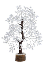 JINALI GEMS ® Clear Quartz Tree - Natural Gemstone Healing Crystal Bonsai Tree of Life- Protection & Aura Cleansing - Size 9-10 inch (Silver Wire - 300 Beads Approx)
