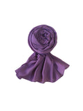 Premium Georgette Hijab for Women - 2 Meter Long Stylish | Stole | Lightweight Breathable Daily & Occasion Wear | Single Piece & Pack Of 3 Multicolor (1, Purple)