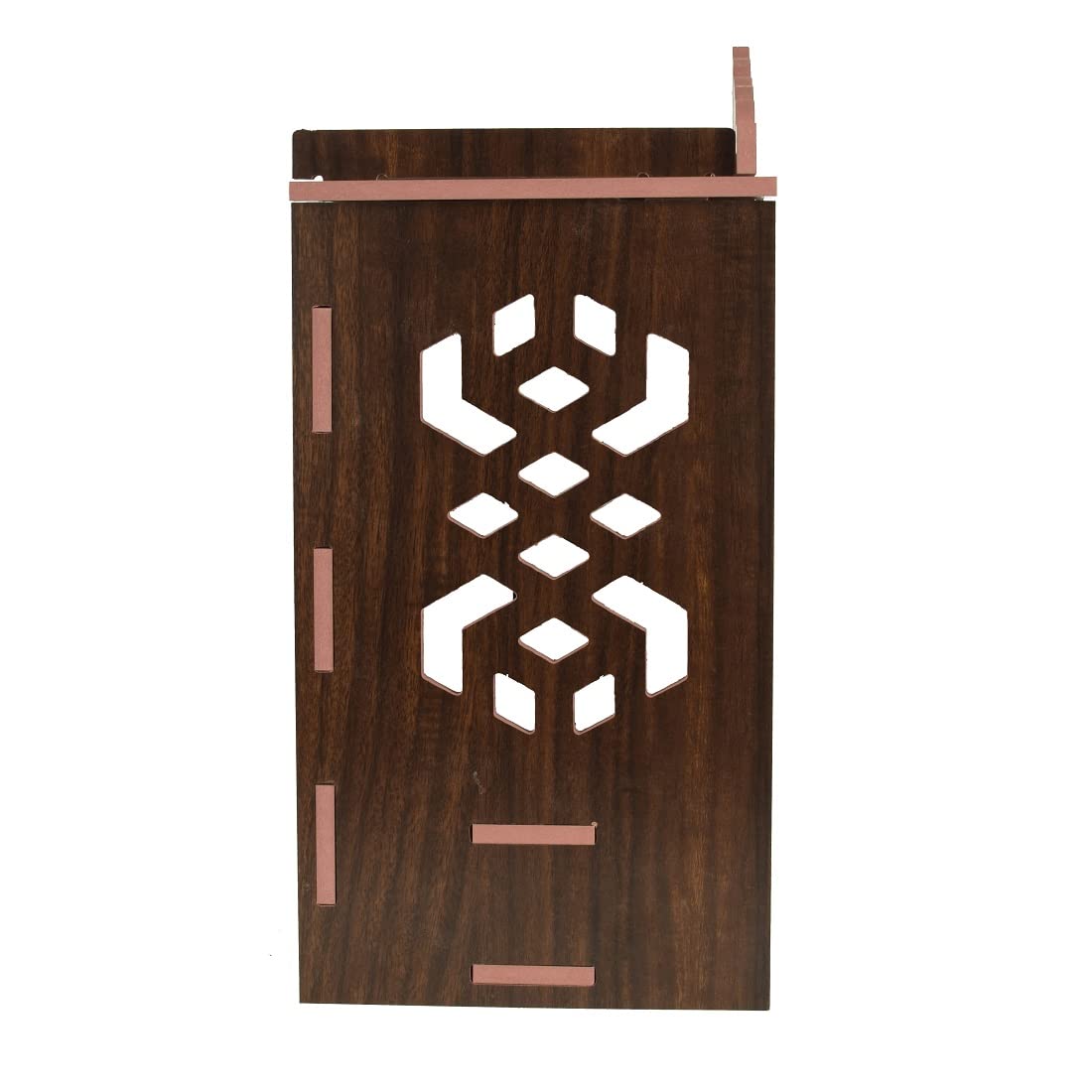 YIXT White & Black Wooden Temple with Storage | Wall Hanging & Tabletop Pooja Mandir | Home Temple for Puja Room