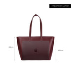 Miraggio Seoul Tote Bag For Women Office Use | Tote Bags For Women Stylish Main Compartment Can Fits Upto 15 Inches Laptop | Structured Shoulder Tote Bag (Wine)