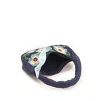 Boho Indigo Blossom Tote Bag – Navy Blue Floral Shoulder Bag for Women with Embroidered Flowers, Padded Handle & Ribbon Detail – Ideal for Travel, Brunch & Casual Outfits
