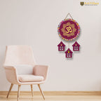 Artvibes OM Mantra Printed Wooden Religious Wall Art For Home Temple | Living Room | Spiritual Decor Items | Sanskrit Shloka Art Item | Wall Sculpture | Signs & Plaques | Gift Items (WH_7205N)