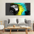 VIBECRAFTS Canvas Paintings for Living Room Drawing Room Macaw Parrot Canvas Wall Painting Fitted With Wooden Frame For Home | Office | Living Room | Gifts (PTVCH_2539)