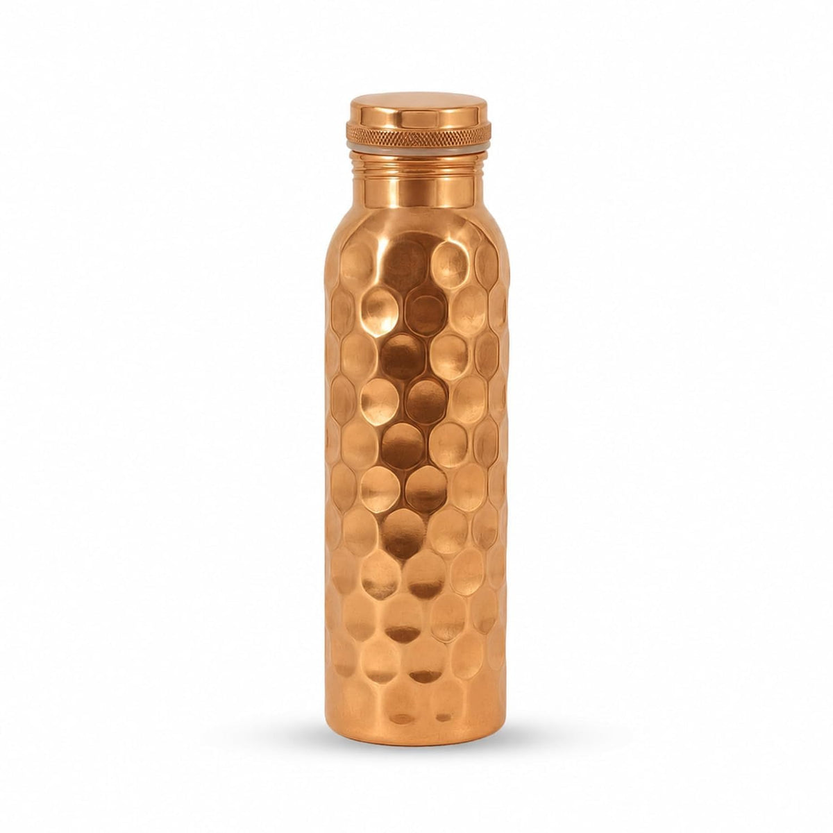 Copprix Copper Water Bottle 1 Ltr | Copper Bottle for Men & Women | 100% Pure Copper | BPA Free & Leak Proof | Easy to Carry | Suitable for Yoga, School & Office | Best for Gifting (Diamond Hammered)