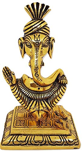 Mines Creations Shri Ganesh Statue/Ganesha Idol/Laddu Ganesh Ji/Mangal Murti Ganpati/Siddhi Ganesha for Puja Ghar, Home Office Decor, and Best Gift for Diwali Festival
