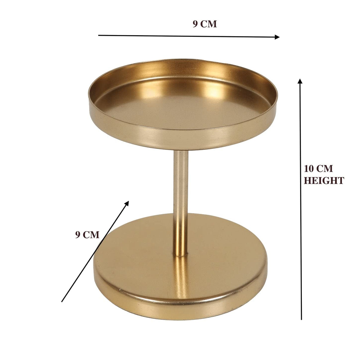 Home Trends India Metal Candle Stand I Candle Holder For Home, Birthday Decoration I Table Romantic, Birthday, Dinner Home & Bar Decorative (Set Of 2, Gold)