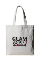 Reusable Cotton Fabric Glam Babe Makeup Print Tote Bag Ideal for Travel Shopping College & Office Use
