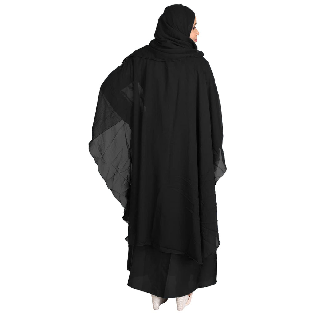 Hawai Women's Ready to Wear Lycra Burqa With Hijab, Dupatta and Face Cover_WB00408