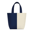 Lify Canvas Mini Tote Bag for Women | Small Handbag Purse with Zipper & Inner Pocket | Lightweight Cotton Canvas Craft Bag for Daily Use, Travel, Shopping & Gifting (1 Piece) (Navy Blue)