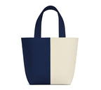 Lify Canvas Mini Tote Bag for Women | Small Handbag Purse with Zipper & Inner Pocket | Lightweight Cotton Canvas Craft Bag for Daily Use, Travel, Shopping & Gifting (1 Piece) (Navy Blue)