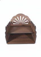 Bindian Wooden Pooja Mandir for Home Wall Mounted | Wooden Table Top God Temple | Pooja Stand for Home | Puja Mandir | Puja Unit for House | Temple for Office (Temple 4)