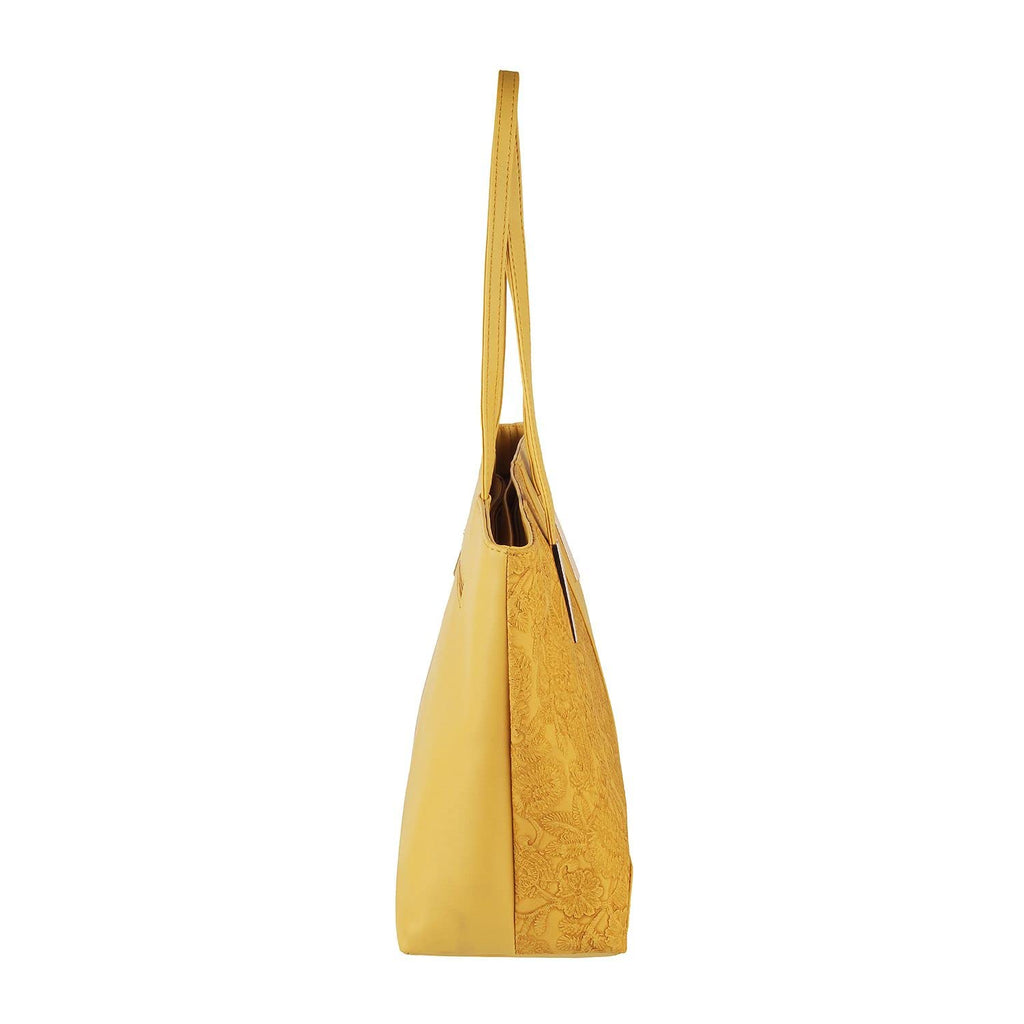 Mochi Womens Synthetic Yellow Tote Bag (One Size)