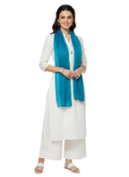 Pure Cotton Scarf Stole for Women, 175 x 100 cm, Lightweight, Versatile, Multiple Colours (Peacock Blue)