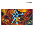 VIBECRAFTS Canvas Paintings for Living Room Drawing Room Natraja Of Dance Canvas Wall Painting Fitted With Wooden Frame for Home | Office | Gift (PTVCH_2449)