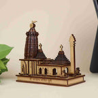eXme Wooden Jagannath Puri Temple Model|Handcrafted Designed Replica Famous Puri Temple| Perfect for Home Décor, Spiritual Altars, Gifting, and Collectibles|Wood Carving, 12.7 x 12.5 Cm