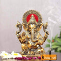 Prince Home Decor & Gifts White Metal Silver Plated Ganesh Showpiece Idol for Home Decor and Gift Purpose
