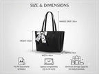 PAVILONN Women Tote Bag PU Leather Handbag Beige | Ladies Shoulder Bag for Women Office College | Large Designer Handbag with Bow Detail, Stylish Daily Use Fashion Bag (Black)