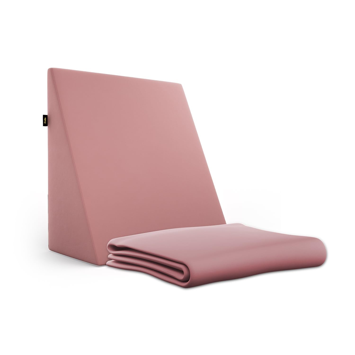 Frido Wedge Plus Cushion Cover | Ultrasoft, Breathable & Cool Pillow Cover | Aesthetic Pillow Cover for Home | Durable & Machine Washable | Blush Pink