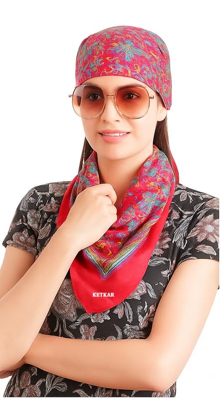 KETKAR Women’s Wool Winter Scarf | Soft & Warm Woolen Muffler | Stylish Cold Weather Wrap for Women | Pack of 1_Maroon