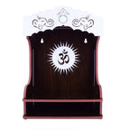 CrazyInk Wooden Temple Beautiful Design Plywood Mandir for Home and Office (27 x 17 x 38 Cm) (Black)