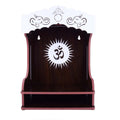 nexat Decorative MDF Wooden Mandir with Doors | Compact Pooja Temple for Home, Office & Gift Purpose (393)