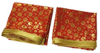 Lakshmi Maa Collection's Rumala Sahib Double Set Printed Red Color with Beautiful Golden gota (4 PEC.)