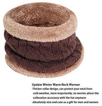 Alexvyan Winter Neck Scarf Soft Warm Snow Proof Knitted (Inside Fur) Woolen Scarf for Women Girl Boys Man (Dark Brown), For Unisex