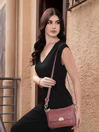 LANCER Hobo Crossbody Shoulder Bag for Women & Girls – Stylish Tote Sling Handbag with Adjustable Strap | Ladies Purse, Travel Casual Office Bag (Peach)