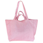 Anjetan Reversible Shoulder Bag Large Capacity Plaid Shoulder Bag Cotton Tote Bag Shopping Tote Bag Plaid Canvas Bag Cotton Tote Bags