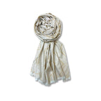 FAHABO Shimmer Geometric Woven Cotton Blend Scarf for Women – Lightweight Hijab & Stole Wrap | 73 x 29 Inches (Yellow)