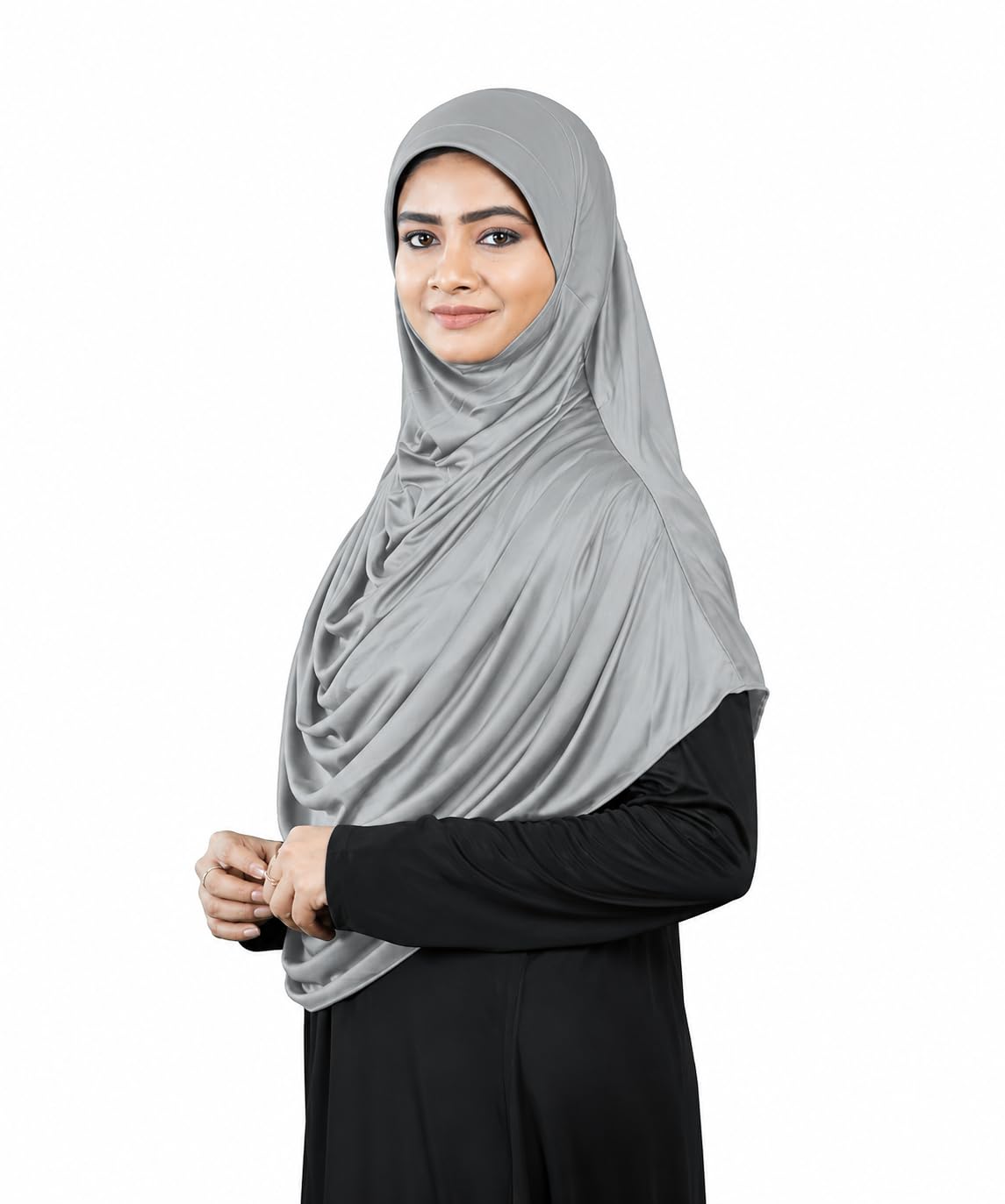 Mehar Women'S Polyester Blend Hijab'S Modest Frilled Stylish Hijab Faeezah Hijab (Large, Bronze) For Female, Brown