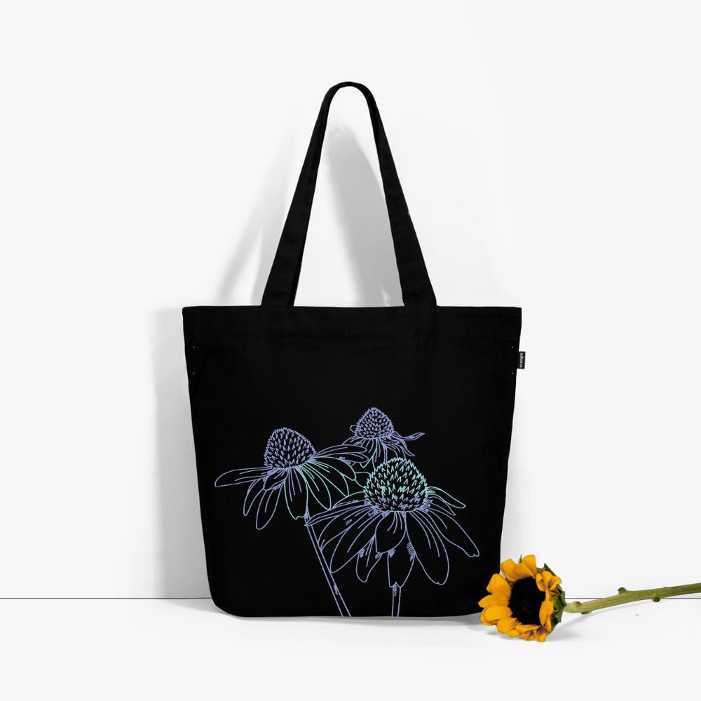 Eco Right Large Canvas Tote Bag for Women with Cosmetic Pouch, Zipper Handbags for Women Inner Pocket for Shopping, Office & Daily Use(Tote & Cosmetic Pouch)