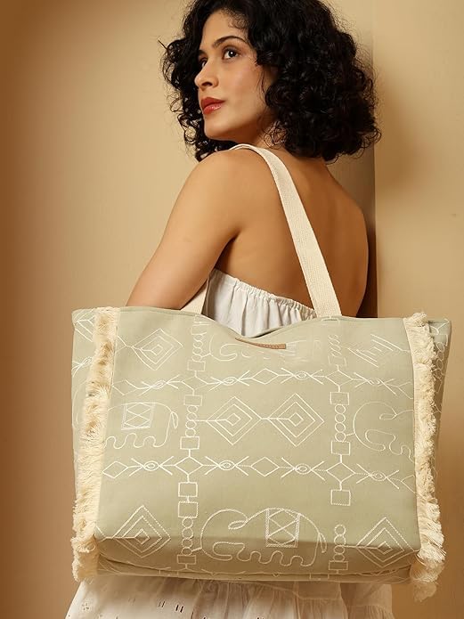 ASIAN Sunshine Tote Bag for Women | Stylish Office bag & Canvas Travel Handbag | Shopper and Shoulder Bag Lightweight Handbag with Multi Compartment | Travel, Office, Gym & Daily Use
