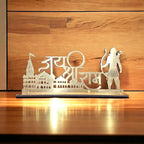 IMAGICART MDF Wood Bhagwan Shri Ram Ayodhya Mandir, Handcrafted Replica Model of Lord Shree Ram Ayodhya Temple, Prabu Shree Ram Showpiece for Home Decor & Gifts