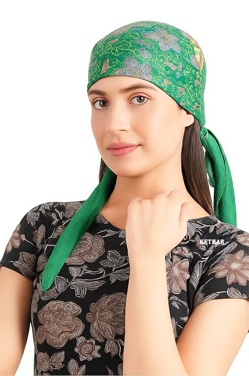 KETKAR Women’s Wool Winter Scarf | Soft & Warm Woolen Muffler | Stylish Cold Weather Wrap for Women | Pack of 1_Green