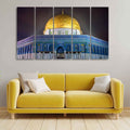 VIBECRAFTS Dome of the Rock Islamic Monument Wall Painting Set of 5 For Home|Office|Living Room|Gift (PTVC5Pcs4_8570)