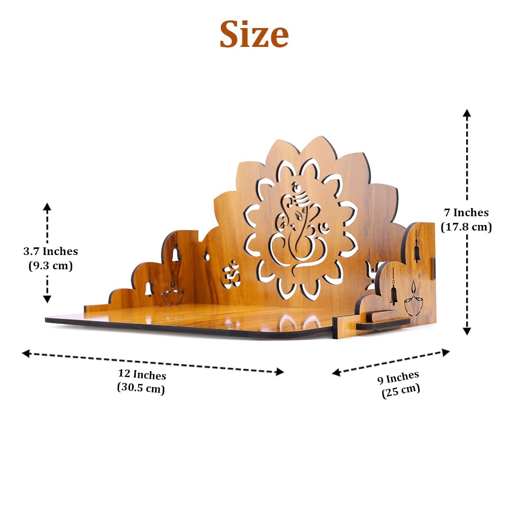 Sehaz Artworks Pooja Mandir for Home | Puja Mandir for Home Wall Mounted | Wooden Temple | Pooja Stand | Temple for Homes