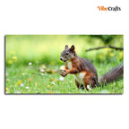 VIBECRAFTS Canvas Paintings for Living Room Drawing Room Little Squirrel In The Park Premium Wall Painting Wall Painting Fitted with Wooden Frame for Home | Office | Gift (PTVCH_2321)