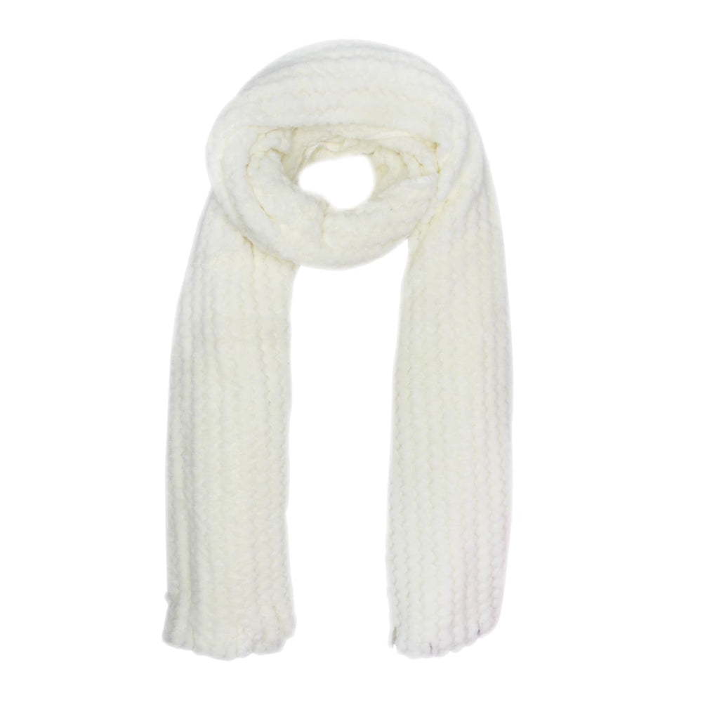ARK Faux Fur Woolen Stole For Women Girls Winter Warm Wrap Shawl Wedding, Dinner, Party, White