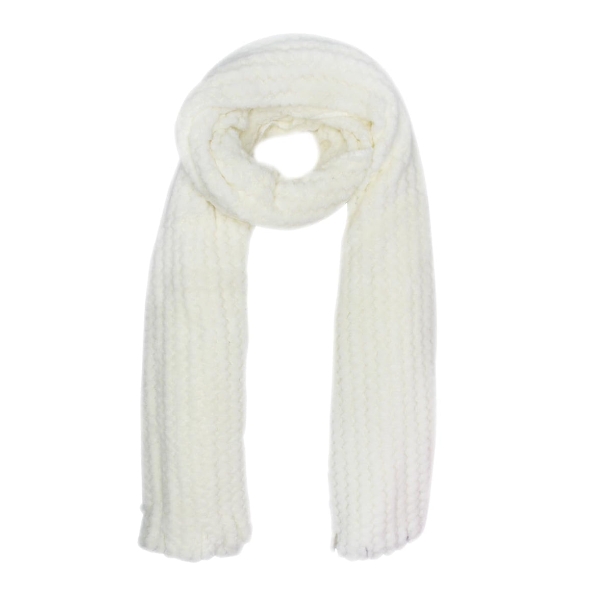 ARK Faux Fur Woolen Stole For Women Girls Winter Warm Wrap Shawl Wedding, Dinner, Party, White