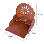 PRIMEFAIR Handmade Beautiful Wooden Temple/Home Temple/Puja Mandir/Wall Hanging and Table Top Home Mandir Temple/Home Art & Craft Engineered Wood Home Wall Temple (BROWN-399)