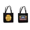 TheYaYaCafe Cotton Printed Tote Bag combo of 2|Multipurpose bags| Reusable Bags |Lightweight|Eco-friendly Grocery Bags