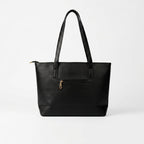 Nexeura Women's Stylish Black Tote Bag | Large Capacity PU Leather Shoulder Handbag | Elegant Office Bag for Girls & Ladies | Lightweight Daily Use Purse | Trendy Travel Work Bag for Women