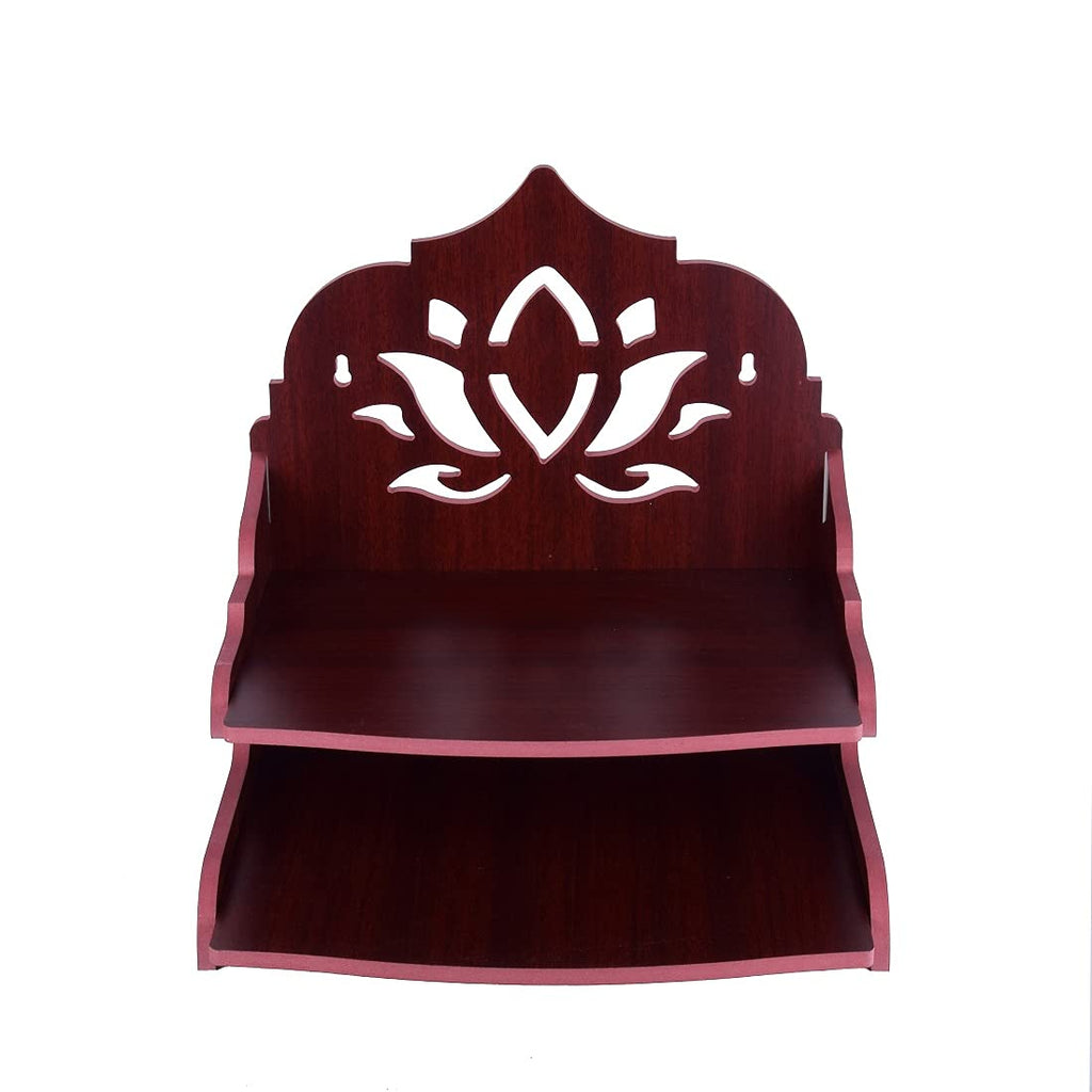 Om Shree Wooden Beautiful Plywood Mandir Pooja Room Home Decor Office OR Home Temple Wall Hanging Product (Maroon)