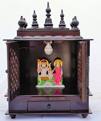 Jodhpur Handicrafts Wood Home Temple (45 x 30 x 60 cm, Beige)